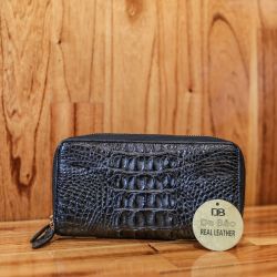 Hoi An Real Leather - Da Bao Real Leather: Leather Wallets: spacious wallet made of 100% real crocodile leather. Black color.