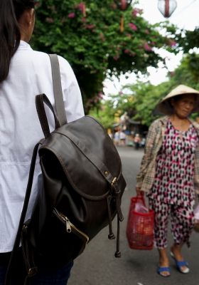 Hoi An Real Leather - Da Bao Real Leather: Cow Leather Daypack - for all purposes.